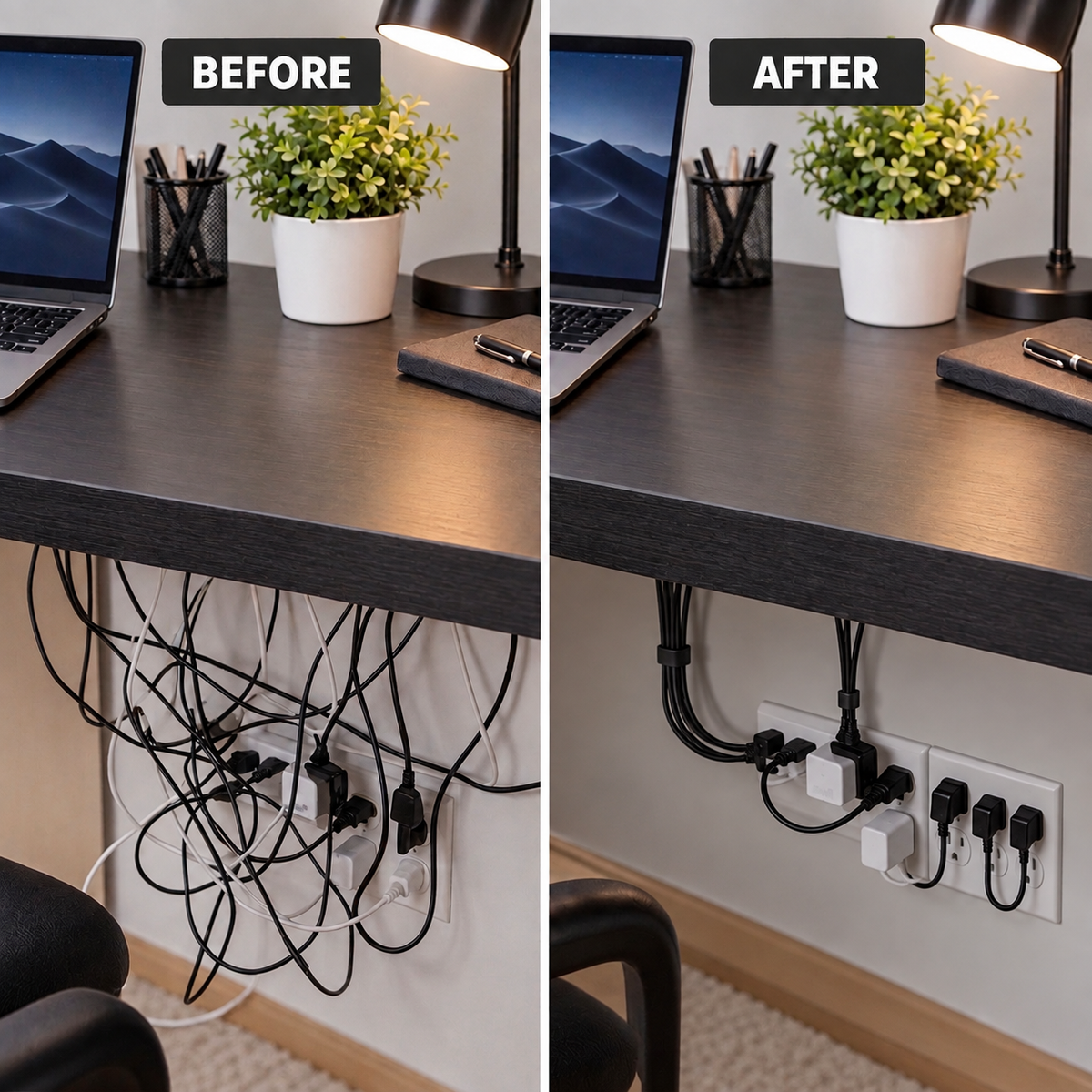 Stick-On Cable Clips x10